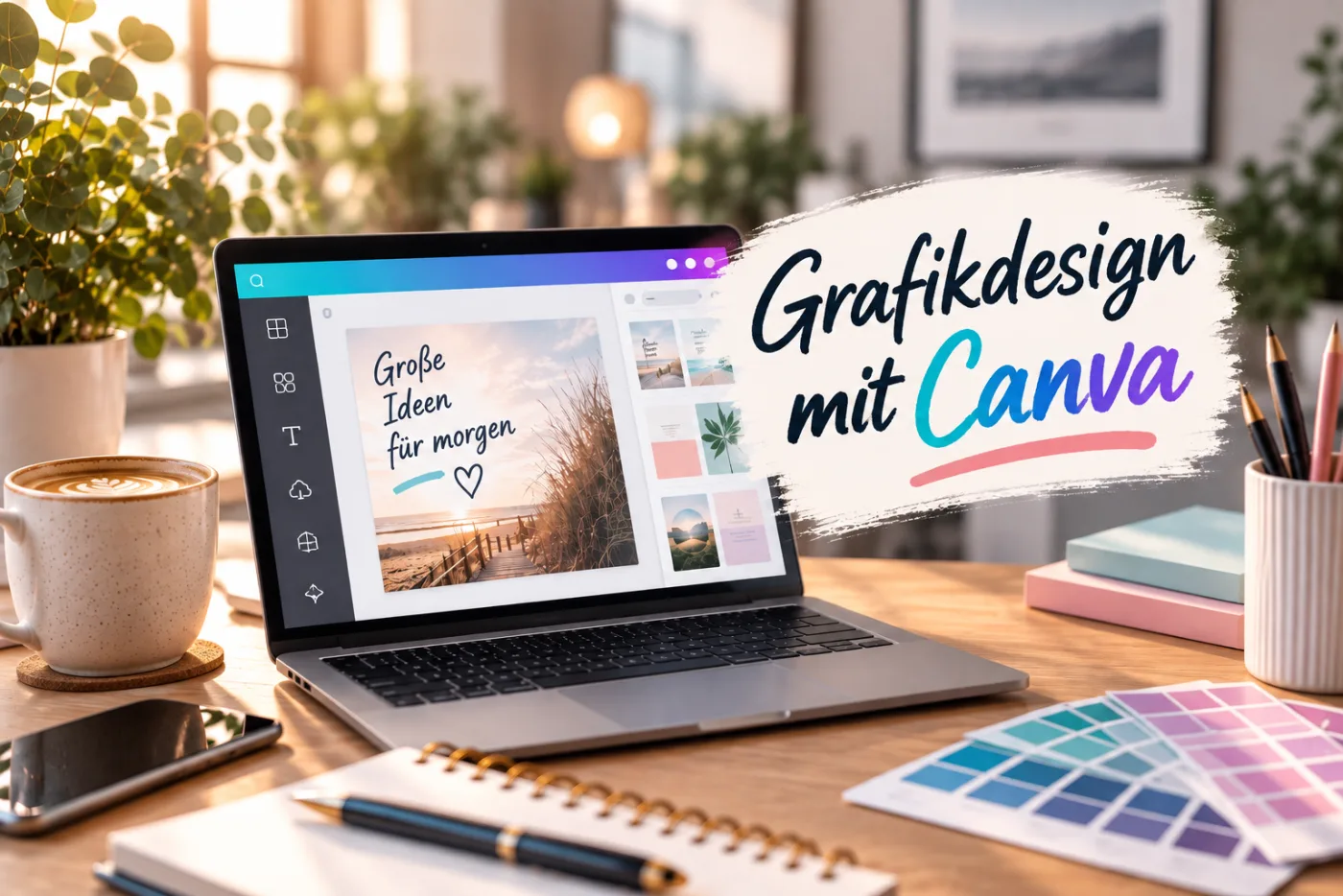 Grafikdesign mit Canva, Symbolbild